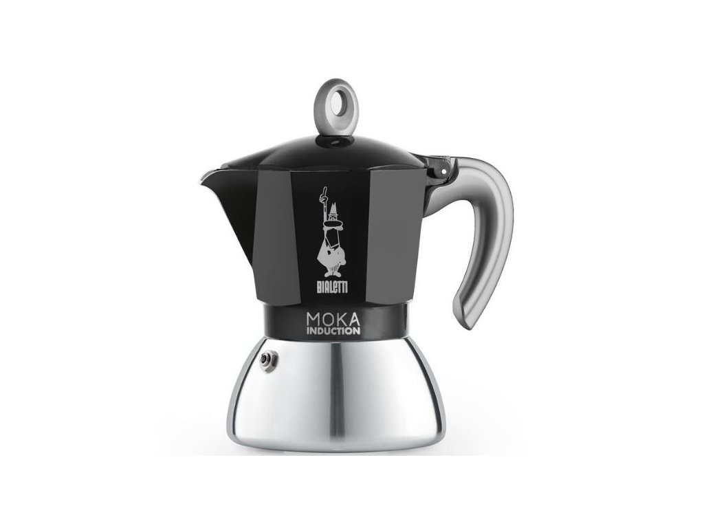 Bialetti Moka Induction konvice, 4 šálky – černá